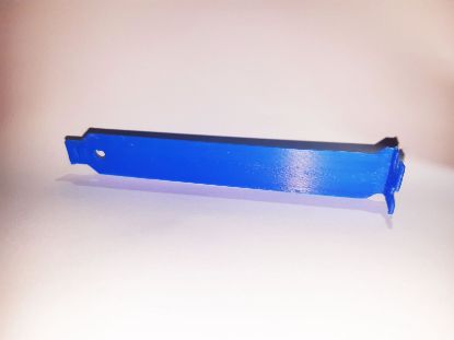 Picture of BLUE PLASTIC HIGH PROFILE BLANK BRACKET FOR ISA CARD XT-IDE XT-CF