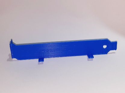 Picture of BLUE PLASTIC HIGH PROFILE BLANK BRACKET FOR ISA CARD XT-IDE XT-CF