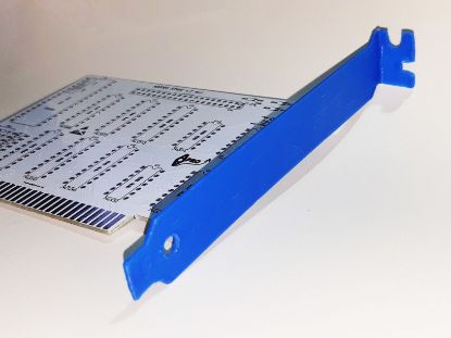 Picture of BLUE PLASTIC HIGH PROFILE BLANK BRACKET FOR ISA CARD XT-IDE XT-CF