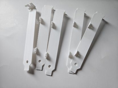 Picture of WHITE PLASTIC HIGH PROFILE BLANK BRACKET FOR ISA CARD XT-IDE XT-CF