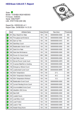 Picture of WORKING NO BADS SLIM 500GB SATA 2.5" 2.5 INCH HARD DRIVE HDD