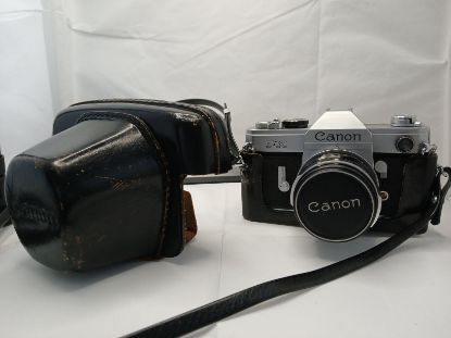 Picture of RETRO VINTAGE CANON FX CAMERA WITH 50MM LENS,CANON LEATHER HARD CASE AND MANUAL