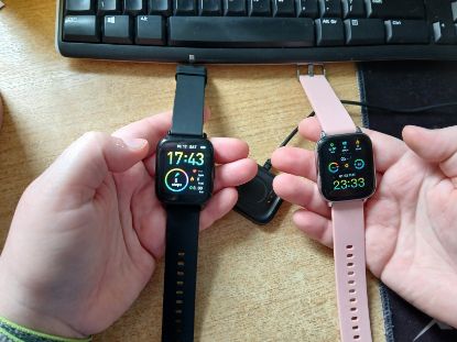 Picture of SET OF TWO SMART WATCHES 1.69" Heart rate, sleep monitor, IP68 Waterproof FOR ANDROID AND  iOS