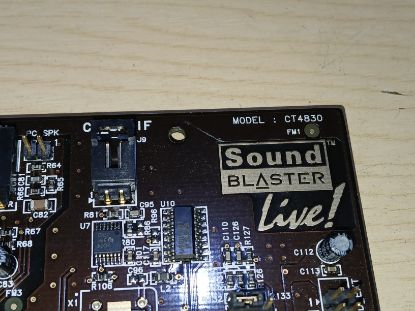 Picture of RETRO SOUND BLASTER LIVE! VALUE CT4830 4.0 PCI SOUND CARD