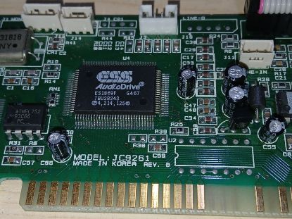 Picture of RETRO DAEWOO JC9261 ESS AUDIODRIVE ES1869F ISA SOUND CARD