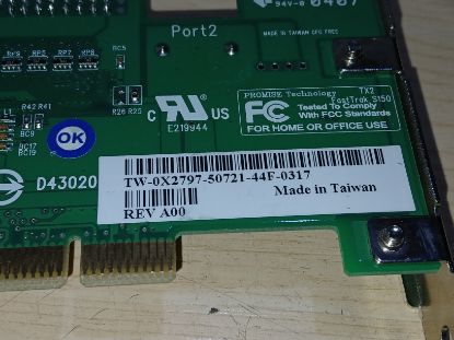 Picture of WORKING PROMISE FASTTRAK S150 TX2 PLUS PCI SATA IDE RAID CONTROLLER DELL OEM