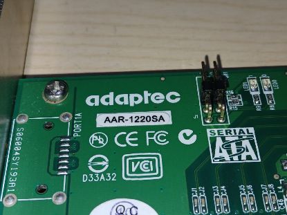 Picture of WORKING ADAPTEC AAR-1220SA PCI-EX SATA RAID CONTROLLER