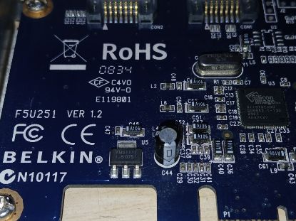 Picture of WORKING BELKIN F5U251 PCI-EX x1 SATA II RAID CONTROLLER