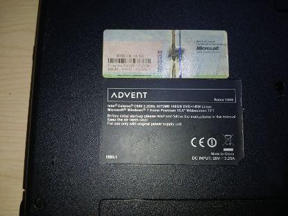 Picture of FAULTY ADVENT ROMA 1000 LAPTOP FOR PARTS