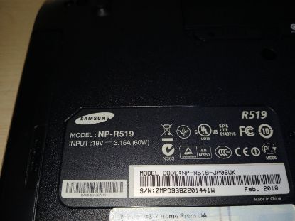 Picture of FAULTY SAMSUNG R519 LAPTOP FOR PARTS