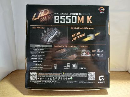 Picture of BOX ONLY - GIGABYTE B550M K MOTHERBOARD BOX WITH MANUALS AND SATA CABLE