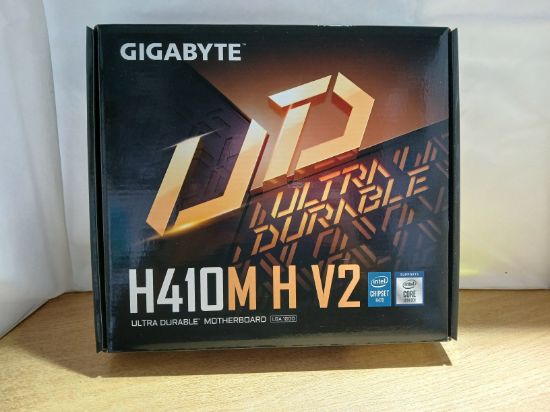 Picture of BOX ONLY - GIGABYTE H410M H V2 MOTHERBOARD BOX WITH MANUALS AND SATA CABLE