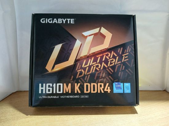 Picture of BOX ONLY - GIGABYTE H610M K DDR4 MOTHERBOARD BOX WITH MANUALS AND 2 SATA CABLES