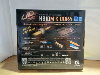 Picture of BOX ONLY - GIGABYTE H610M K DDR4 MOTHERBOARD BOX WITH MANUALS AND 2 SATA CABLES