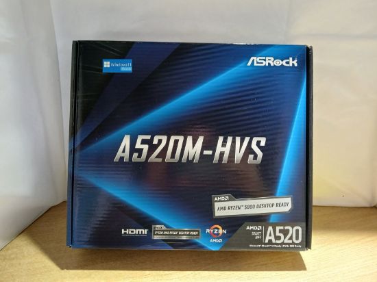 Picture of BOX ONLY - ASROCK A520M-HVS MOTHERBOARD BOX WITH MANUALS AND 2 SATA CABLES