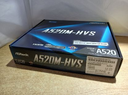 Picture of BOX ONLY - ASROCK A520M-HVS MOTHERBOARD BOX WITH MANUALS AND 2 SATA CABLES