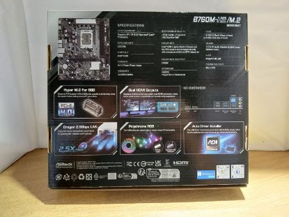 Picture of BOX ONLY - ASROCK B760M-H2/M.2 MOTHERBOARD BOX WITH MANUALS AND 2 SATA CABLES