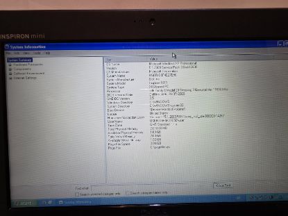 Picture of DELL INSPIRON MINI 10 1011 NETBOOK 40GB SSD ON WINDOWS XP PRO SP3 32BIT