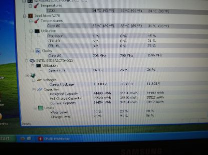 Picture of SAMSUNG N130 NETBOOK 40GB SSD ON WINDOWS XP PRO SP3 32BIT